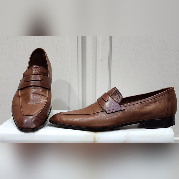 Berluti Men's Lorenzo Kangaroo Leather Loafers Size